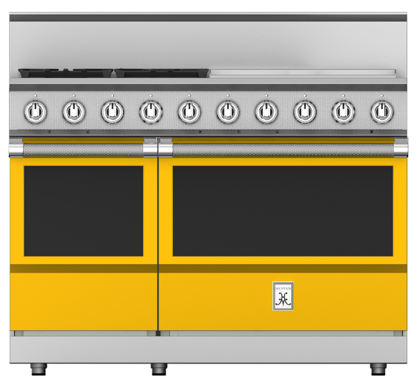 Hestan KRG484GD-NG 48" Natural Gas 4-Burner Range With 24" Griddle - 175,000 BTU