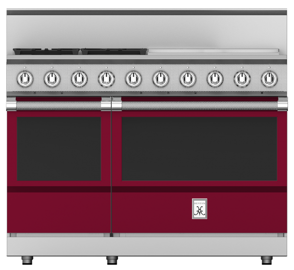 Hestan KRG484GD-NG 48" Natural Gas 4-Burner Range With 24" Griddle - 175,000 BTU