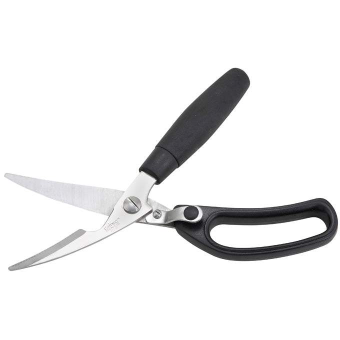 Winco KS-02 11" Stainless Steel Poultry Shears with Soft Polypropylene Handles