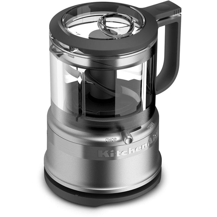 KitchenAid KFC3516CU 3.5-Cup Mini Food Processor with Compact and Lightweight Design - Contour Silver
