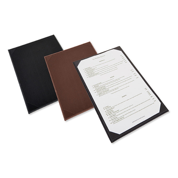 Winco LMS-811GY 8.5" x 11" Single-View Menu Cover - Grey