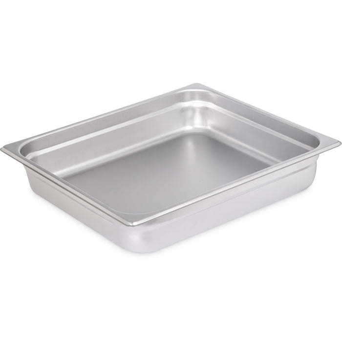 Carlisle 2.5" Deep DuraPan 2/3 Size Light Gauge Stainless Steel Steam Table Pan - MA607232
