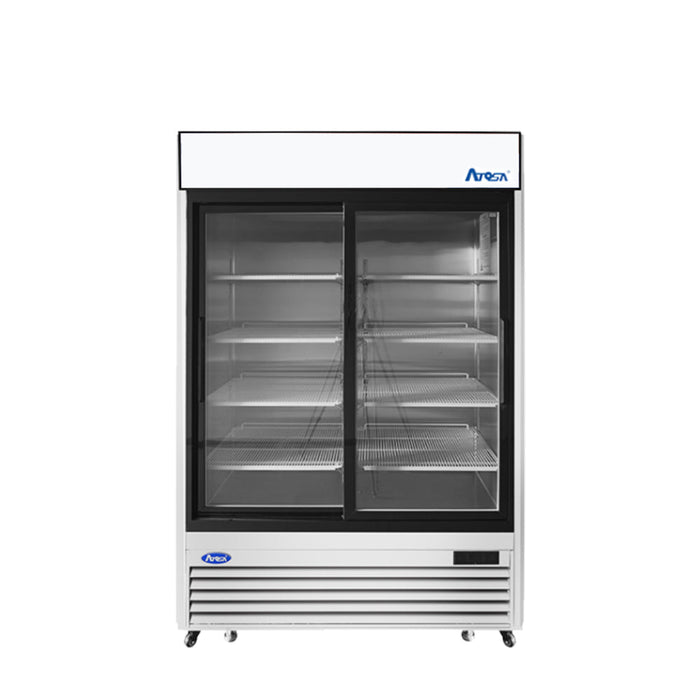 Atosa MCF8709 54" Bottom Mount 2 Sliding Glass Door Refrigerated Merchandiser - 44.85 Cu. Ft.