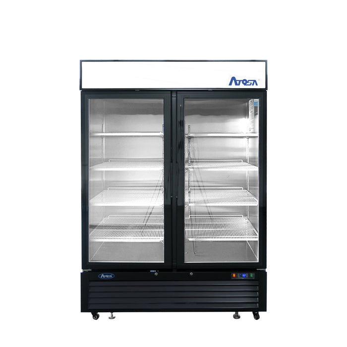 Atosa MCF8723 54" Bottom Mount 2 Glass Door Refrigerated Merchandiser - 43.95 Cu. Ft.