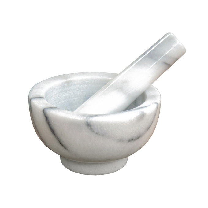 Winco MPS-42W 4.5" Marble Mortar and Pestle Set
