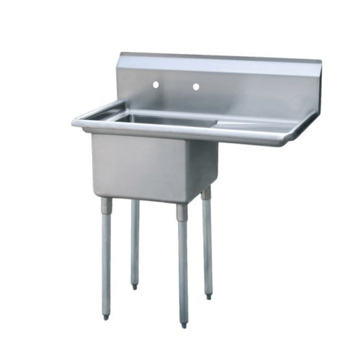 Atosa MRSA-1-R 39" One Compartment Sink with Right Drain Board - 18" x 18" x 12" Bowl