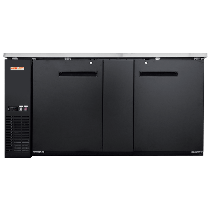 New Air NBB-72-SB 72" Solid 2-Door Back Bar Refrigerator