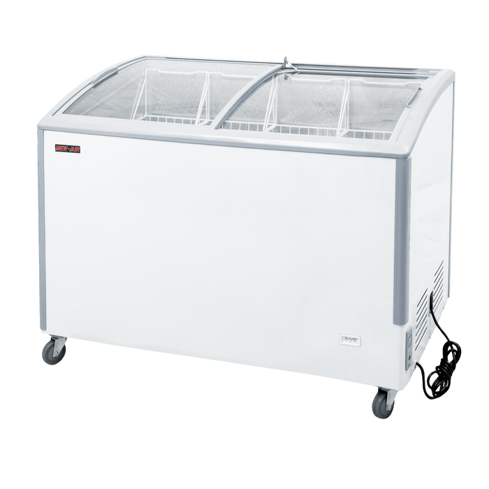 New Air 49" Ice Cream Freezer with Curved Glass Top 11.6 Cu.Ft.  - NIF-49-CG