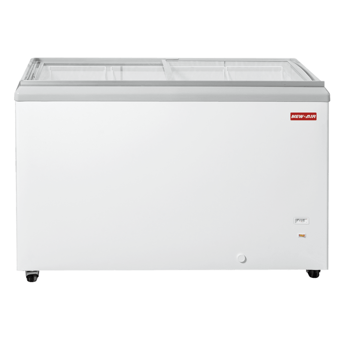 New Air 50" Ice Cream Freezer with Slide Flat Glass Top 10.9 Cu. Ft. - NIF-50-FG