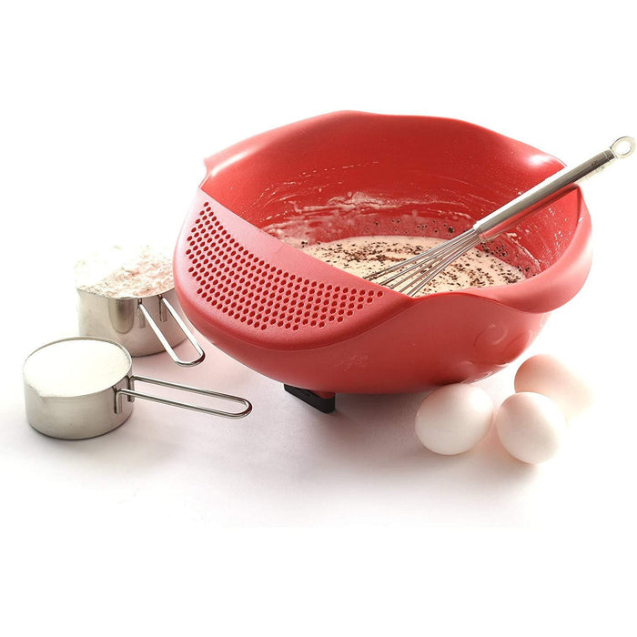 Norpro 2176 2 Qt. Serving / Mixing Bowl with Strainer
