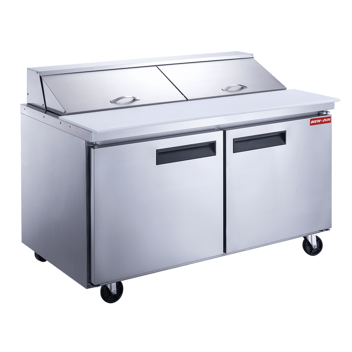 New Air NPT-060-SA 60" 2-Door Refrigerated Salad/Sandwich Prep Table