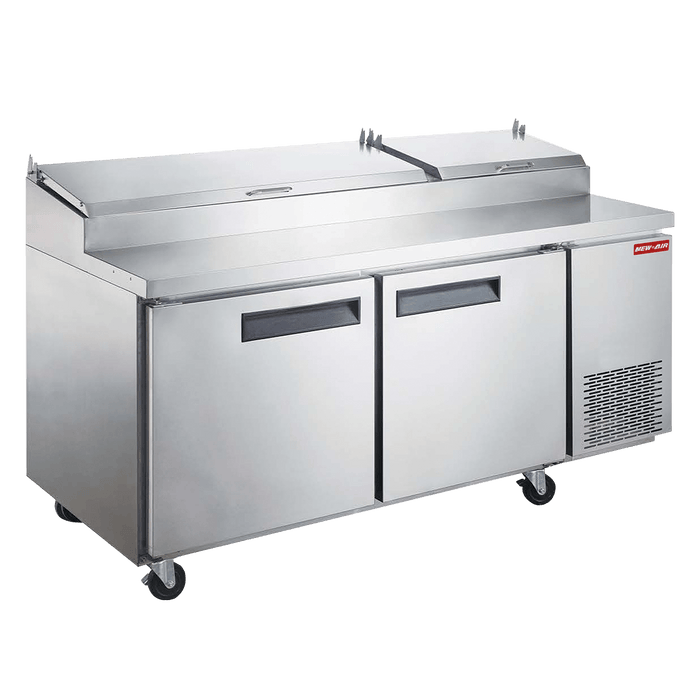 New Air NPT-070-PI 70" 2-Door Refrigerated Pizza Prep Table