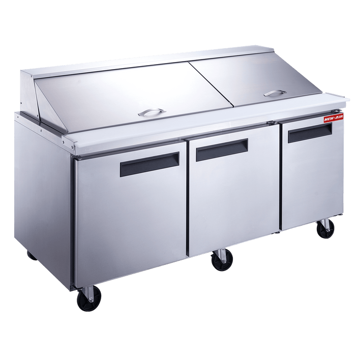 New Air NPT-072-MSA 72" 3-Door Mega Top Salad/ Sandwich Prep Table