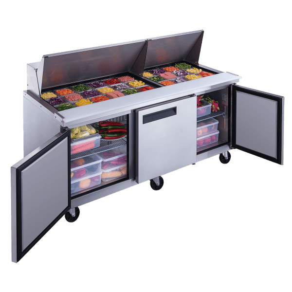 New Air NPT-072-MSA 72" 3-Door Mega Top Salad/ Sandwich Prep Table