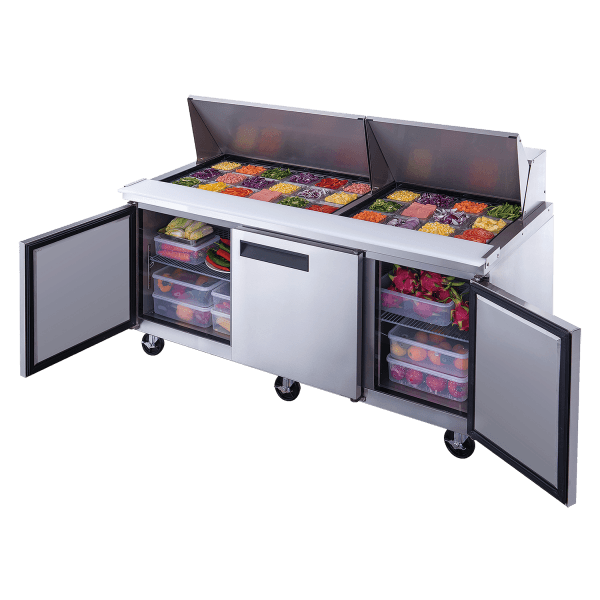 New Air NPT-072-MSA 72" 3-Door Mega Top Salad/ Sandwich Prep Table