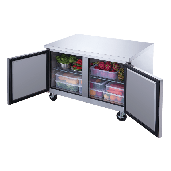 New Air NUR-060-SS 60" Solid 2-Door Undercounter Refrigerator