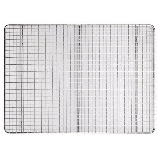 Winco PGWS-1216 12" x 16-1/2" Half Size Footed Stainless Steel Wire Cooling Rack