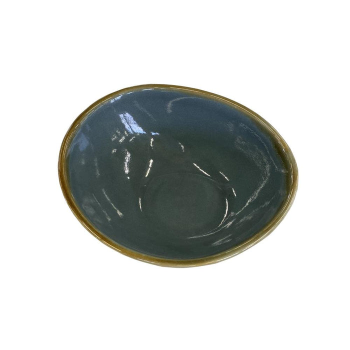 Nella PI10047GB 8.5" Stoneware Round Serving Bowl - Gray Blue