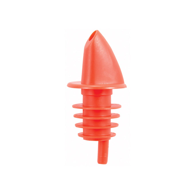 Winco PPR-2R Red Plastic Free-Flow Pourer - 12/Case
