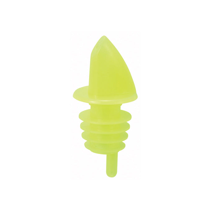 Winco PPR-2Y Yellow Plastic Free-Flow Pourer - 12/Pack