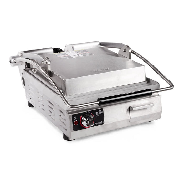 Star PST14 Pro-Max 2.0 14" Single Commercial Panini Grill with Smooth Plates - 120V