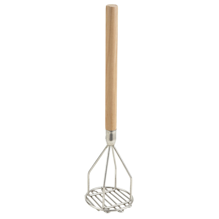 Winco 18" Round Potato Masher with Wooden Handle - PTM-18R
