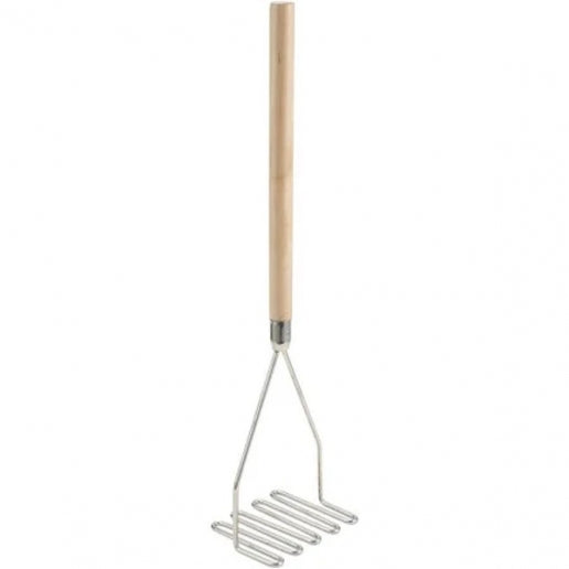 Winco 24" Square Potato Masher With Wooden Handle - PTM-24S
