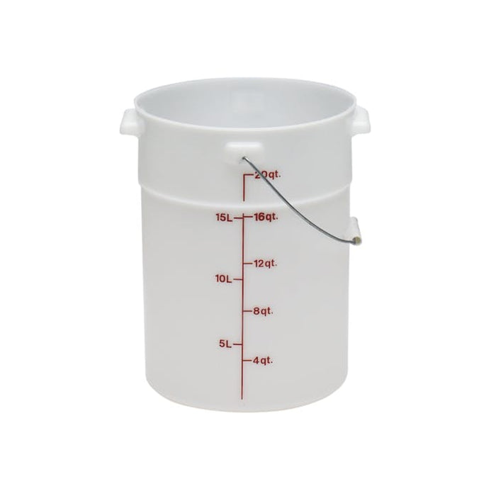 Cambro PWB22148 22 Qt. White Pail with Bail