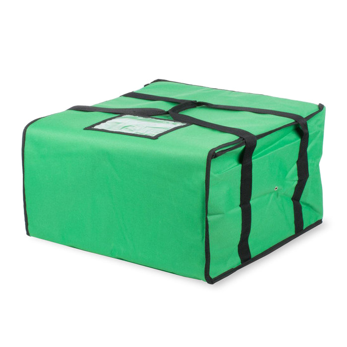 Choice 124PIBAG5NGN 20" x 20" x 12" Nylon Insulated Pizza Delivery Bag - Green