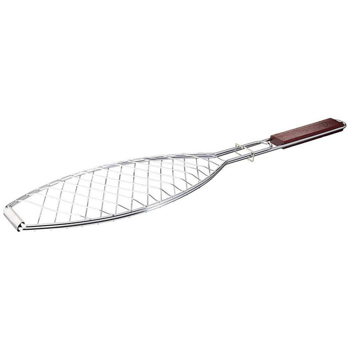 Outset QC70 26" Fish Grill Basket with Rosewood Handle