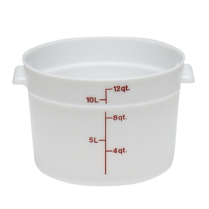 Cambro RFS12148 12 Qt. Poly Rounds White Food Storage Container
