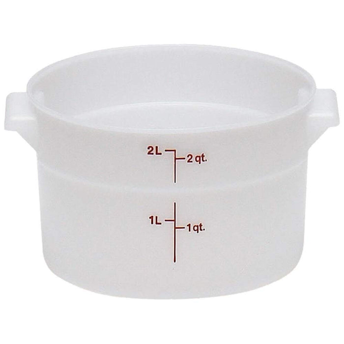 Cambro RFS2148 2 Qt. Poly Rounds White Food Storage Container