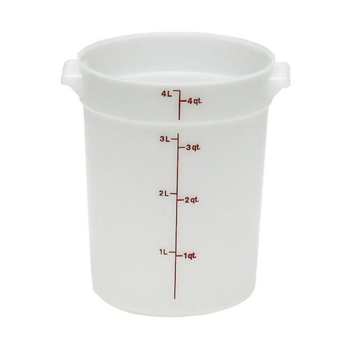 Cambro RFS4148 4 Qt. Poly Rounds White Food Storage Container