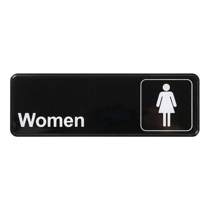 Winco SGN-312 9" x 3" Informational Sign - Women