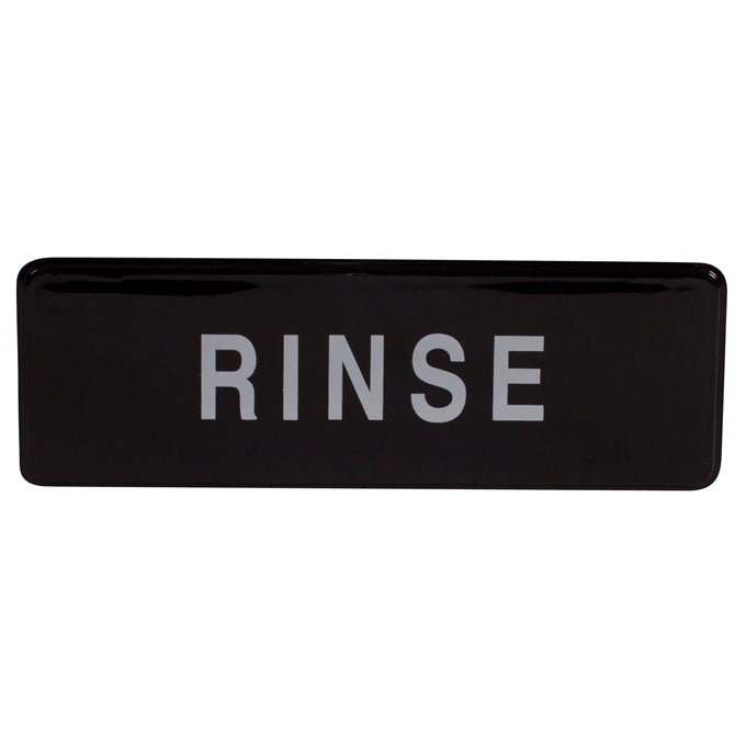 Winco SGN-327 9" x 3" Informational Sign - Rinse