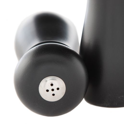 Winco SP-612 2-piece Set Black Rubberwood Salt and Pepper Mill