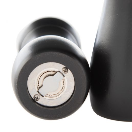 Winco SP-612 2-piece Set Black Rubberwood Salt and Pepper Mill