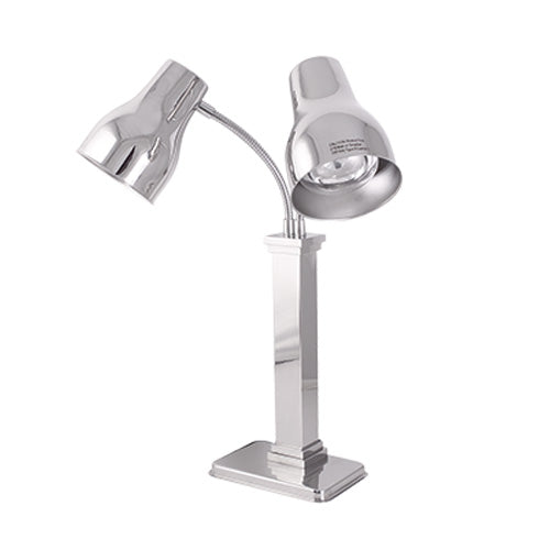 Spring USA 2792-6E Double Heat Lamp with Adjustable Neck and Built-In Receptacle -120V, 1 Phase