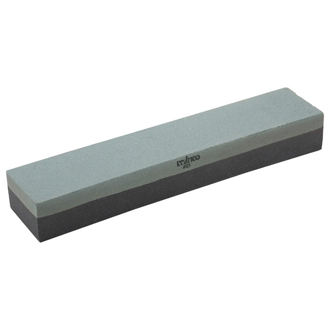 Winco SS-1211 12" x 2.5" Sharpening Stone with Fine and Medium Grain