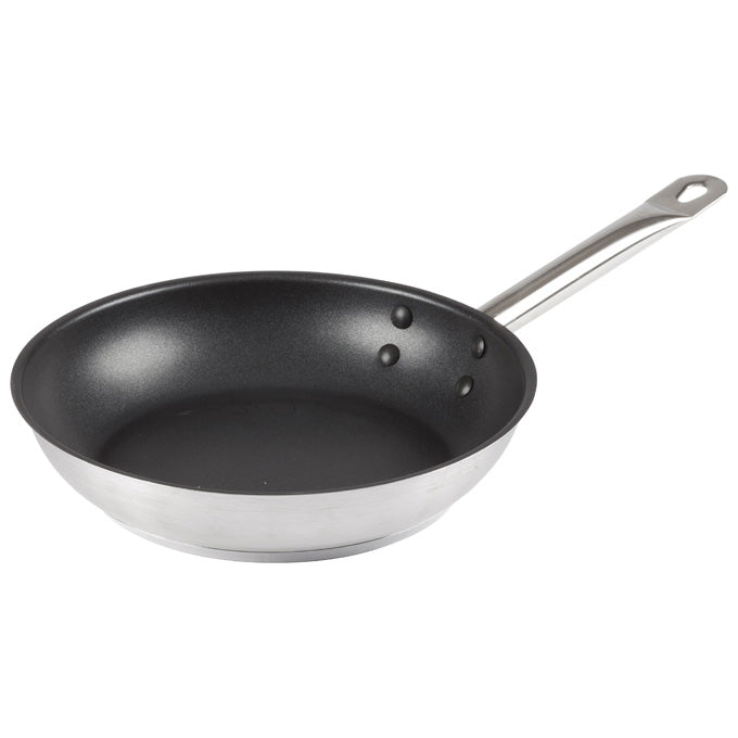 Winco SSFP-11NS 11" Stainless Steel Non-Stick Fry Pan