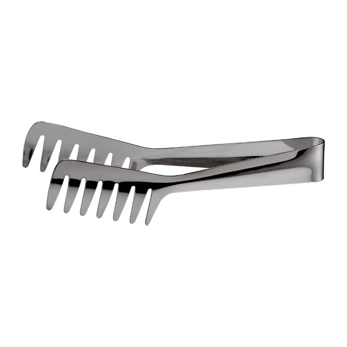 Winco ST-8 8" Stainless Steel Spaghetti Tongs with Mirror Finish