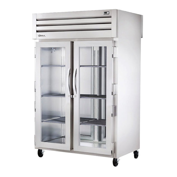 True STA2HPT-2G-2S 52" Pass-Thru Glass Front / Solid Rear Swing Door Heated Cabinet - 3000W