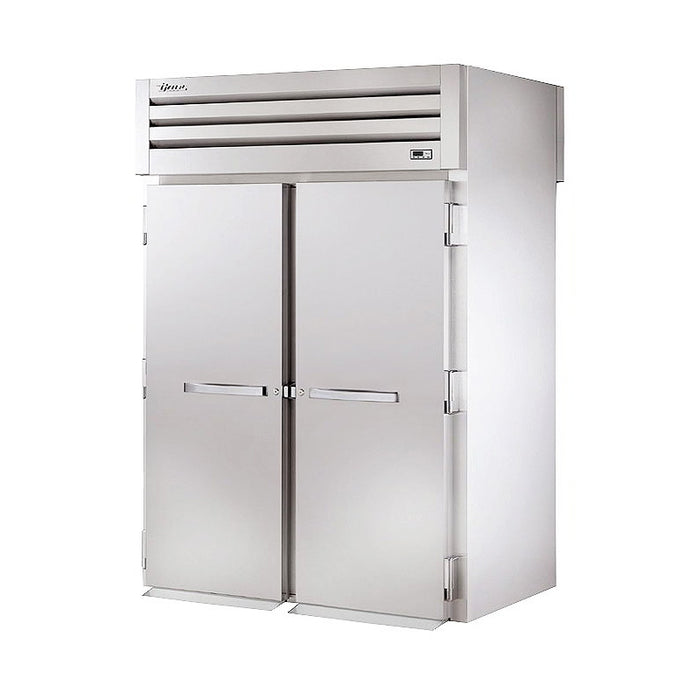 True STA2HRT-2S-2S 68" Two-Section Roll-Thru Solid Swing Door Heated Cabinet - 4000W