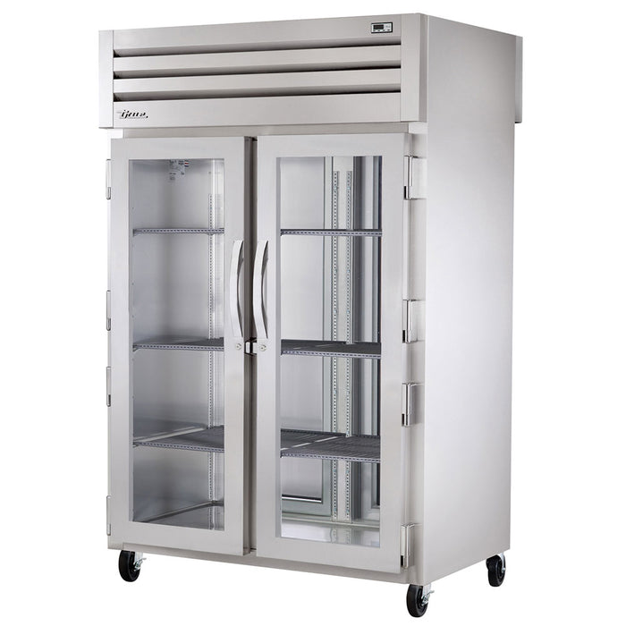 True STA2RPT-2G-2S-HC 52" Spec Series Pass-Thu Glass Front / Solid Rear Swing 2-Door Reach-In Refrigerator