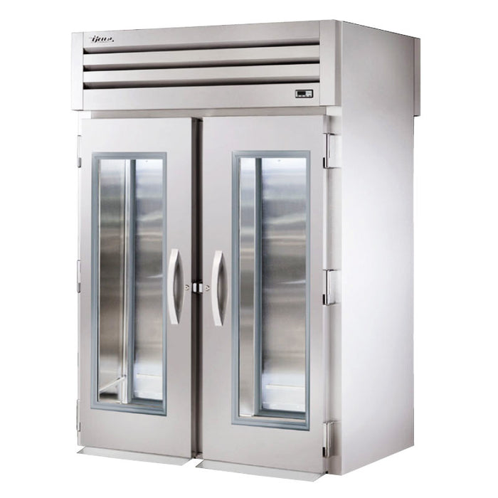 True STA2RRT-2G-2S Roll-Thru Glass Front / Solid Rear Swing Door Refrigerator