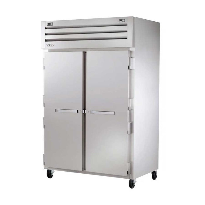 True STG2DT-2S 52" Solid Dual Temperature 2-Door Reach-In Refrigerator / Freezer with Aluminum Sides