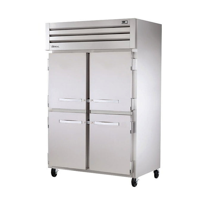 True STR2H-4HS 52" Reach-In Half Solid Swing Door Heating and Holding Cabinet - 3000W