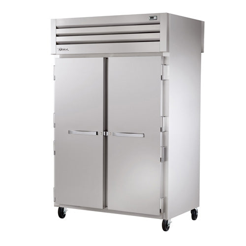 True STR2HPT-2S-2S 52" Pass-Thru Solid Front / Solid Rear Swing Door Heating and Holding Cabinet - 3000W