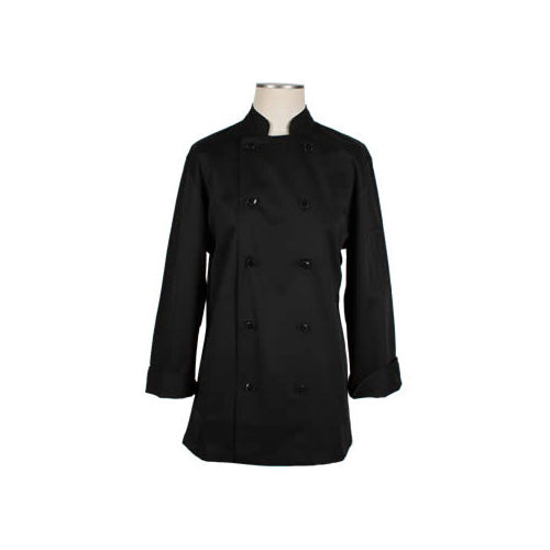 Spirito BodyGuard-White Long Sleeve Chef Coat in Black - CI-22139