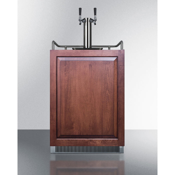 Summit SBC677BIIFTWIN 23.6" 2-Keg Built-In Undercounter Beer Dispenser With 1 Double Taps